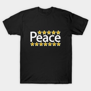 Peace creative text design T-Shirt